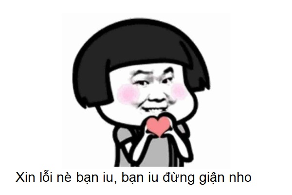 ảnh meme xin lỗi