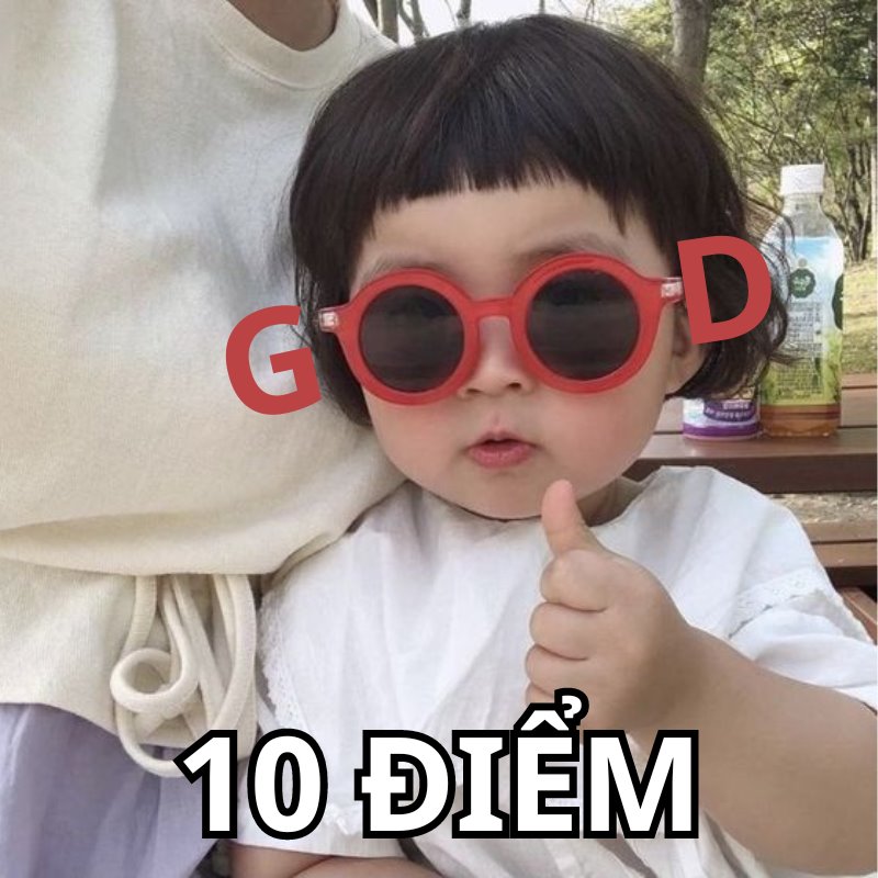 meme em bé 10 điểm