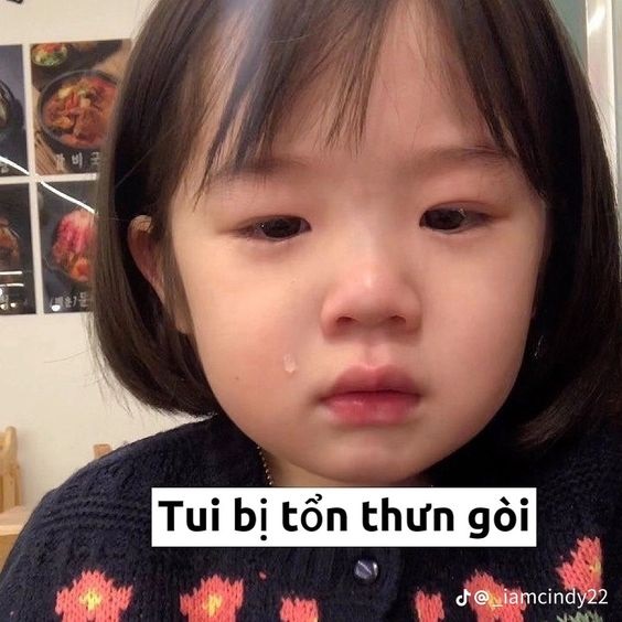 meme em bé tổn thương