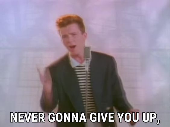 Rick Roll ảnh meme