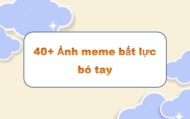 Meme bó tay hài hước: màn hình sinh động hơn với tình huống dở khóc dở ...