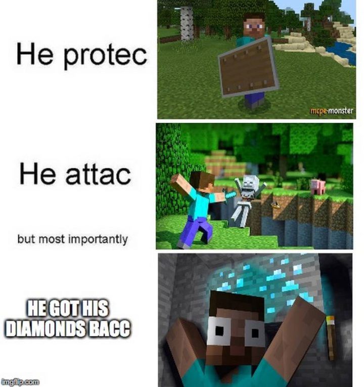 meme Minecraft hài hước và sáng tạo