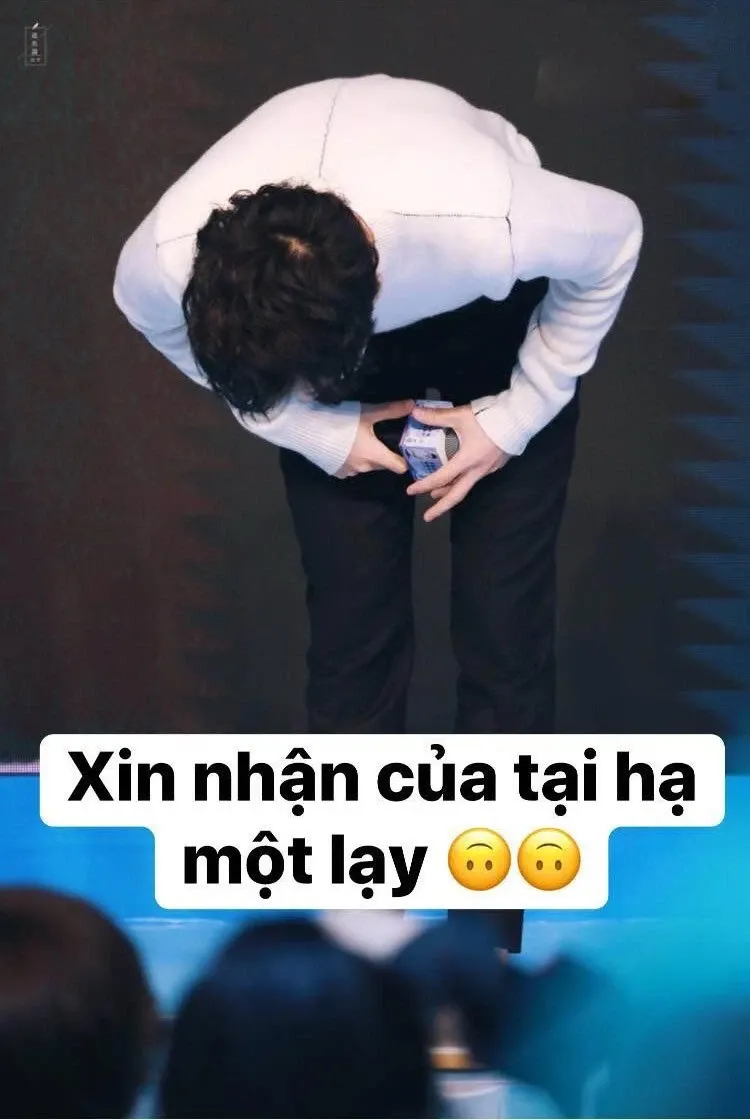 meme quỳ lạy phiên bản sáng tạo