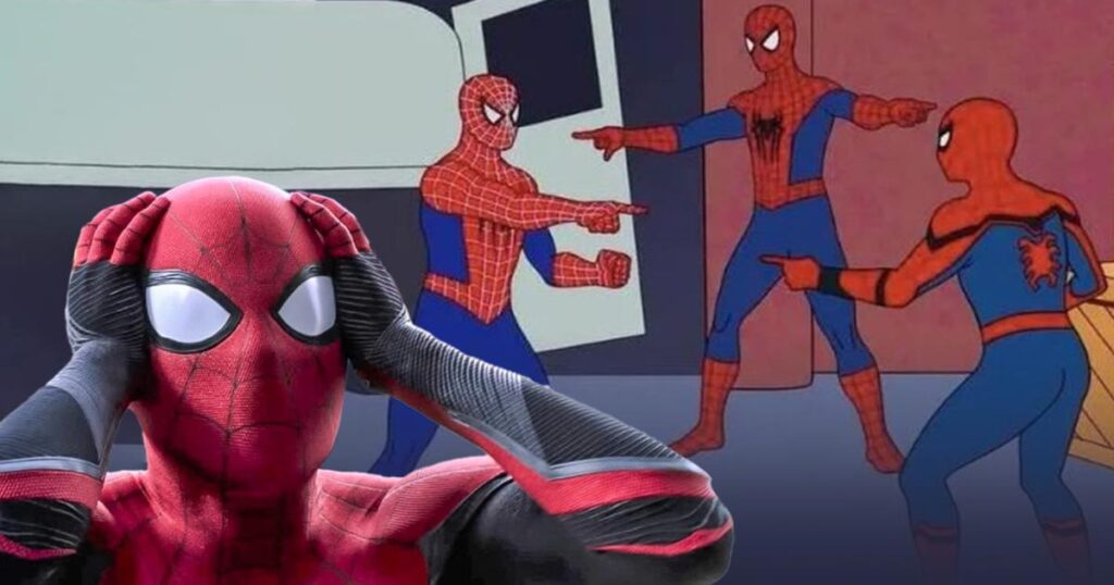 meme spiderman chỉ nhau chế ảnh