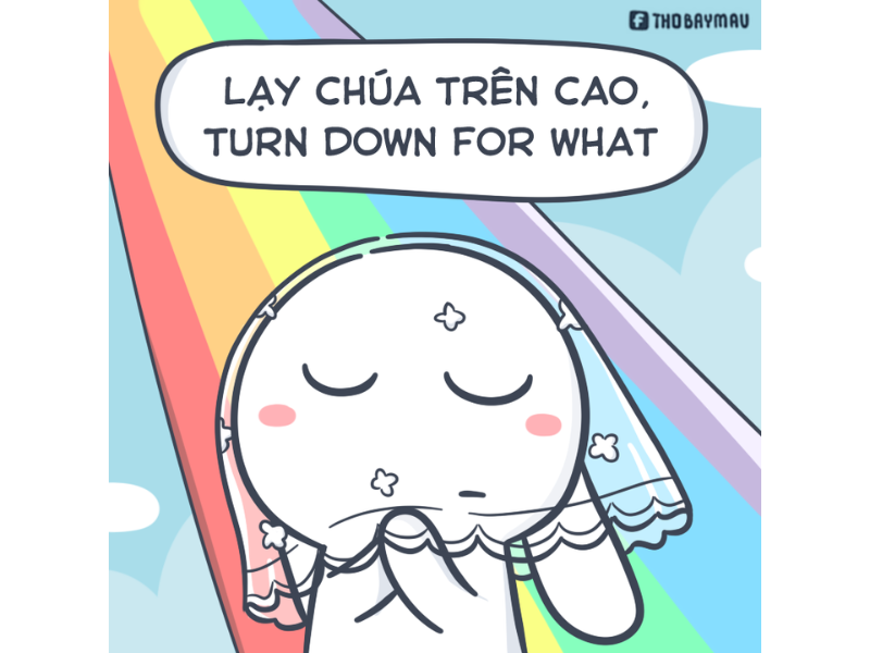 meme thỏ bảy màu